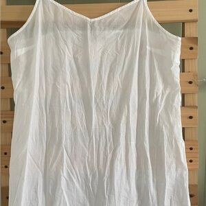 Loft white spaghetti strap dress